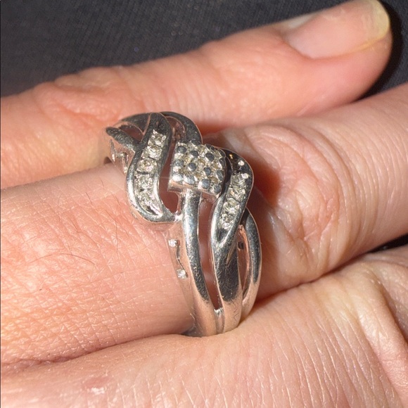 Vintage Sterling 925 Diamond Mom Ring (has video) - Picture 12 of 17